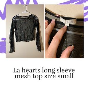 Mesh floral long sleeve